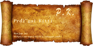 Prágai Kitti névjegykártya